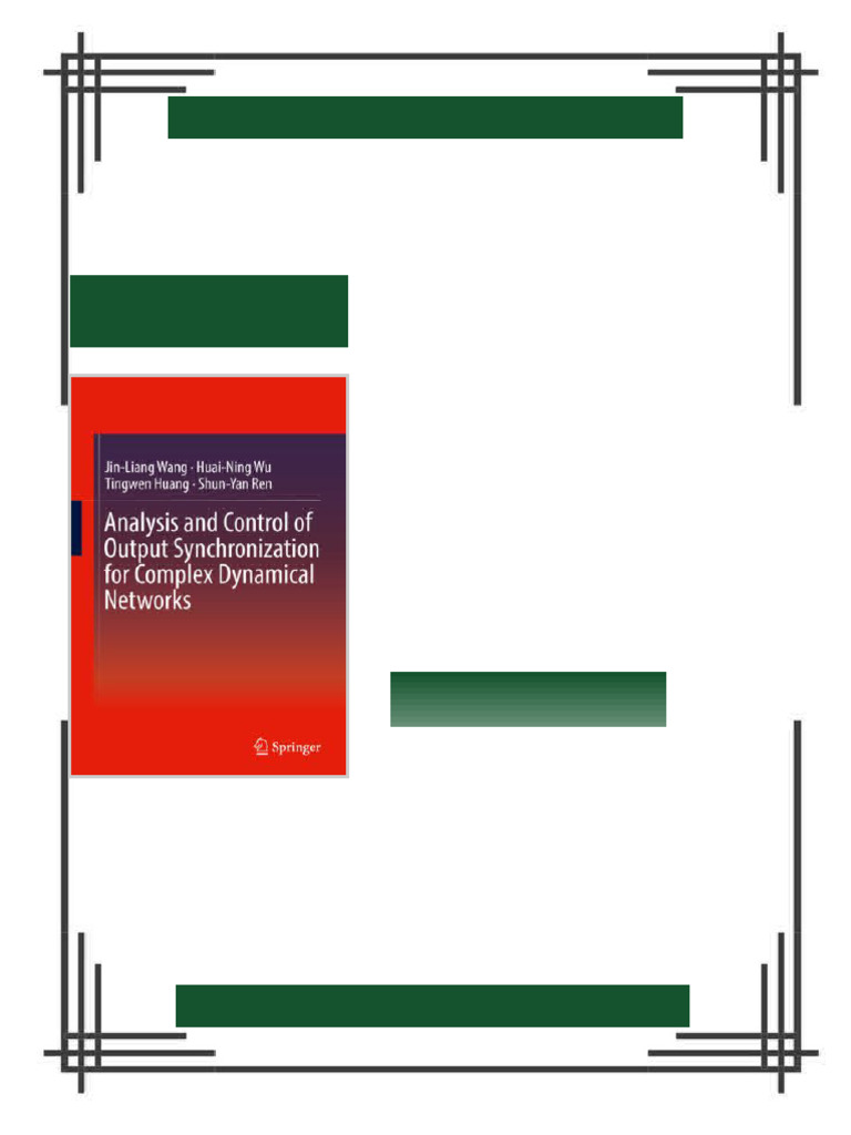 Analysis and Control of Output Synchronization for Complex Dynamical ...
