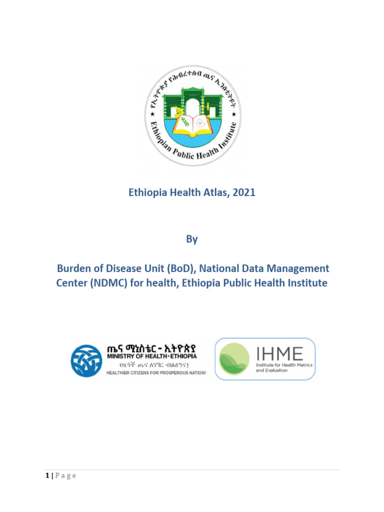 Ethiopia Health Atlas 2021 Overview | PDF