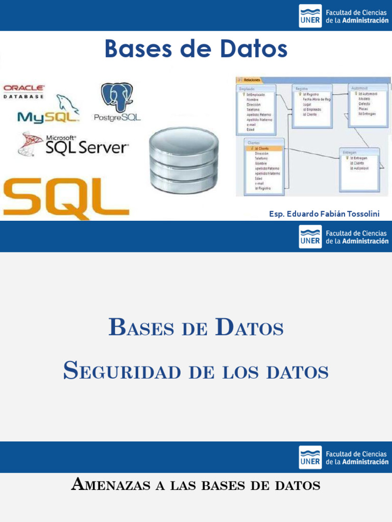 7 - Unidad 7 - Seguridad de Los Datos. Integridad y Control. | PDF ...