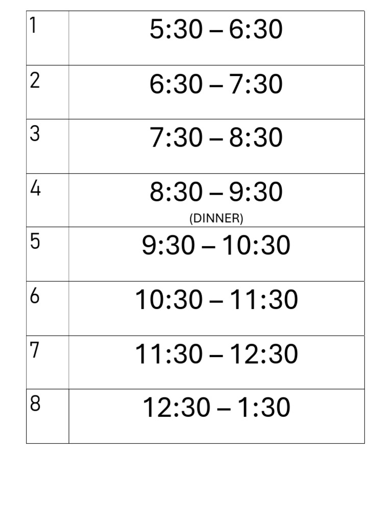 Time Table | PDF