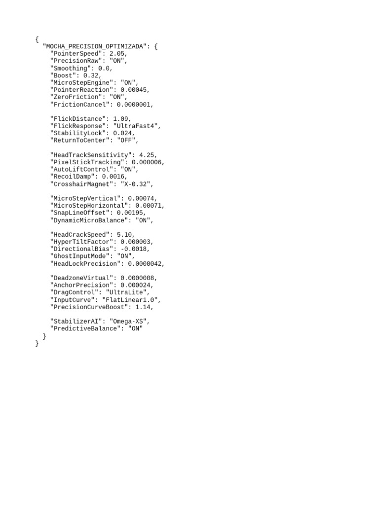 Optimized MOCHA Precision Settings | PDF
