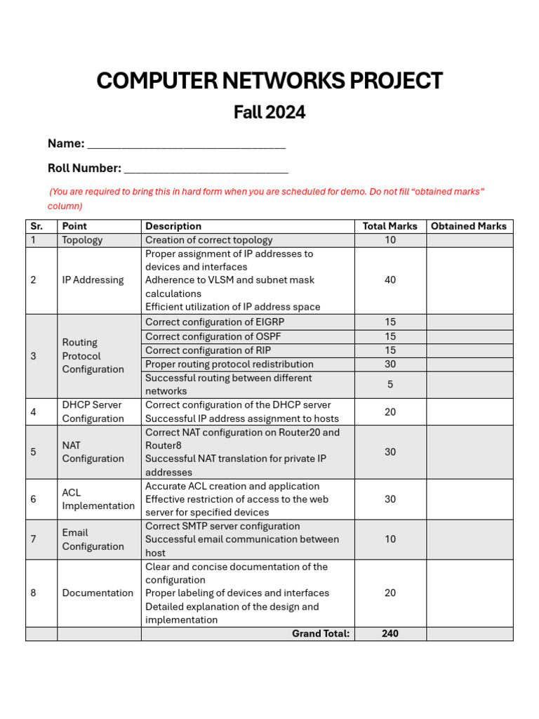Computer Networks Project Guidelines | PDF | Ip Address ...