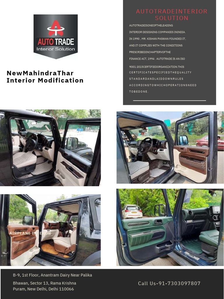 New Thar Interior Modification - Auto Trade | PDF | Sports Cars ...
