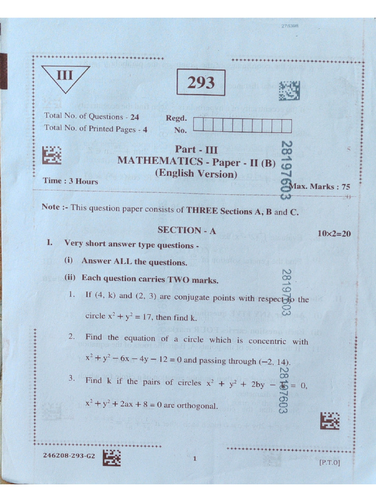 Maths 2B May 2025 | PDF