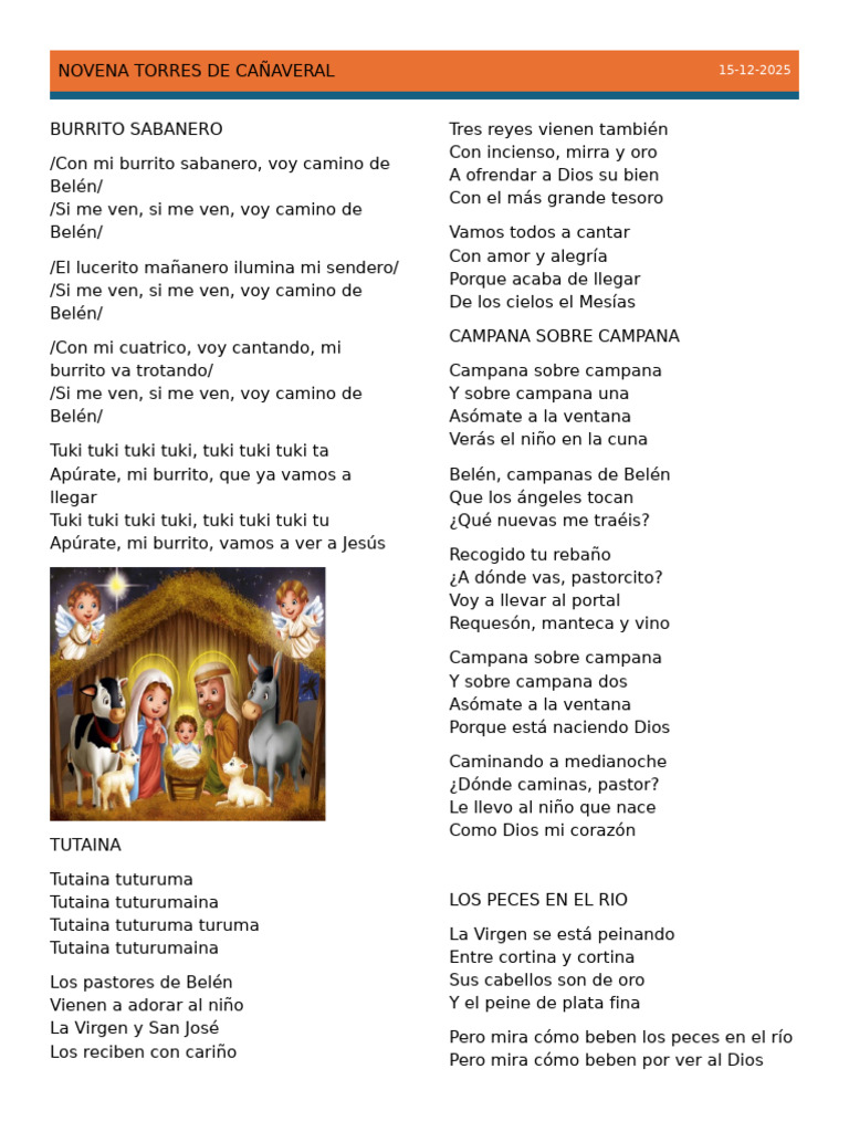 Villancicos Tradicionales de Navidad | PDF | María, madre de Jesús