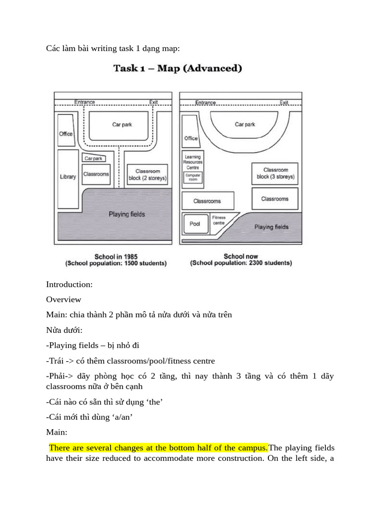 Các Làm Bài Writing Task 1 D NG Map | PDF