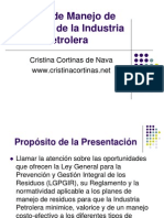 Planes de Manejo de Residuos de La Industria Petrolera