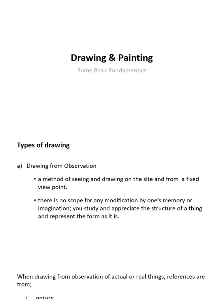 Drawing and Painting Fundamentals Guide | PDF | Oil Painting | Visual Arts