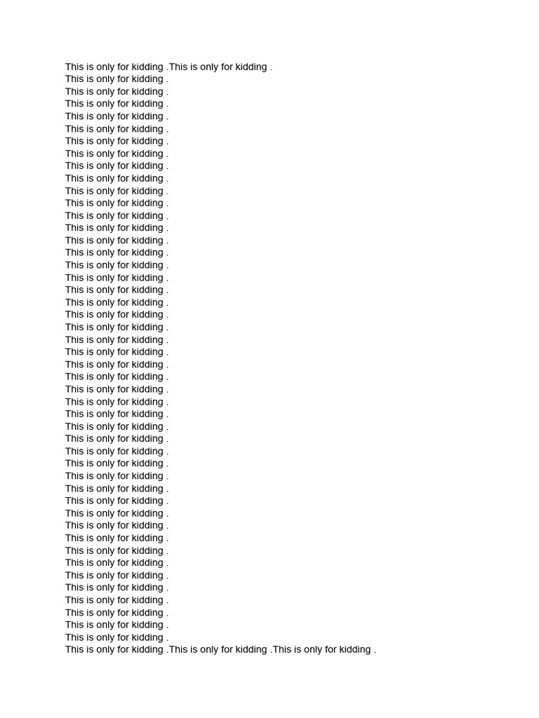 Only for Kidding: A Humorous Note | PDF