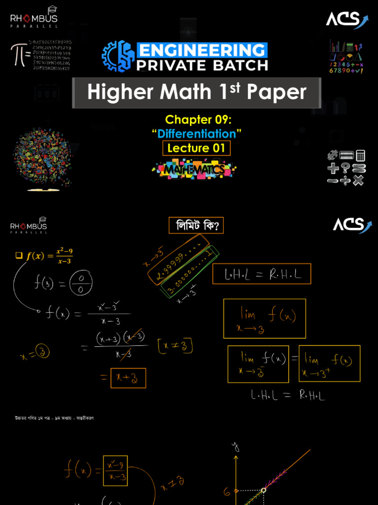 Differentiation Lec 1 (Engg 25) | PDF