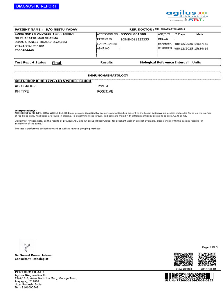 0355YL001899355_741101u | PDF | Blood Type | Tissue (Biology)