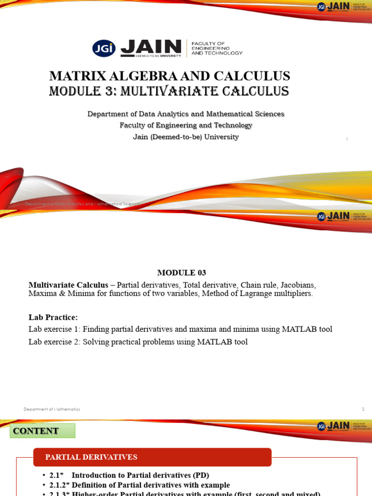 Multivariate Calculus Concepts Explained | PDF | Derivative | Function ...