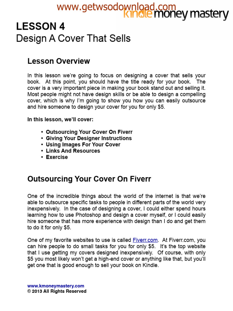 Lesson 4 Design a Cover That Sells | PDF