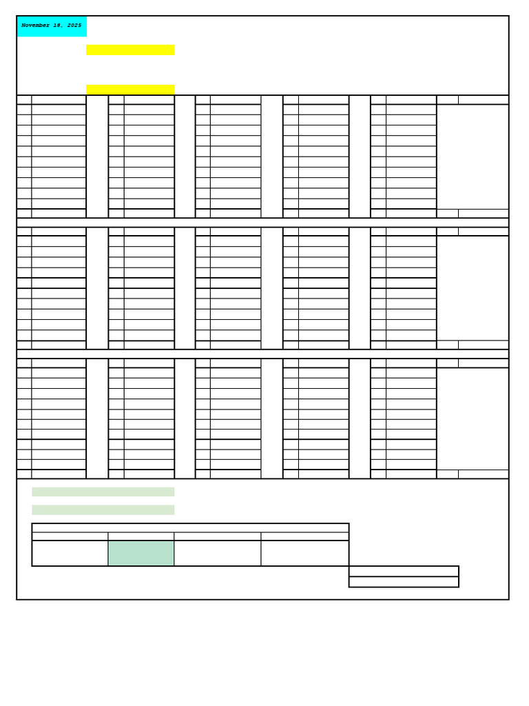 Container Tabulation Sheet for Atkins | PDF