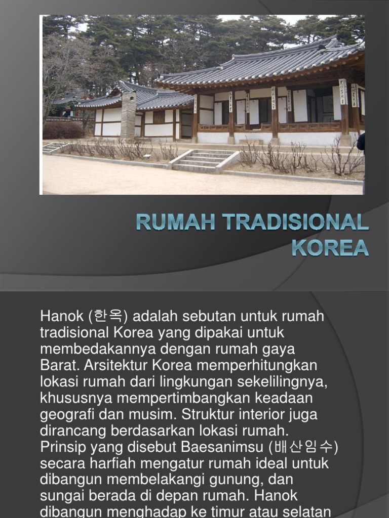 rumah  tradisional korea    