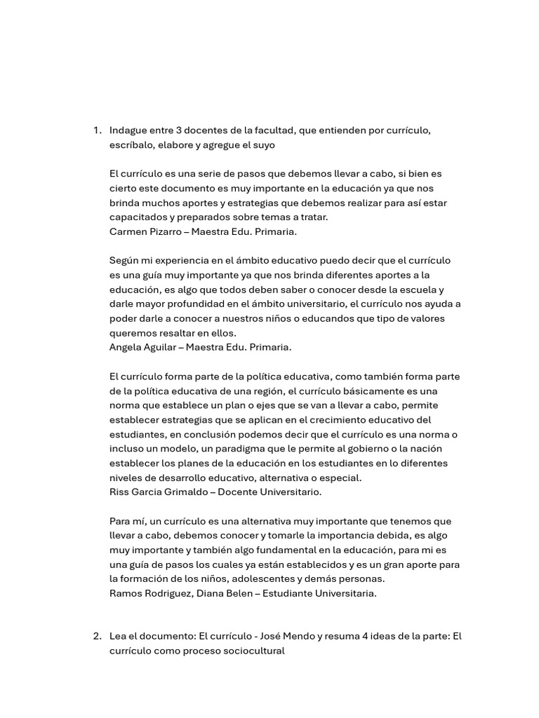 Importancia del Currículo en Educación | PDF | Plan de estudios | Maestros