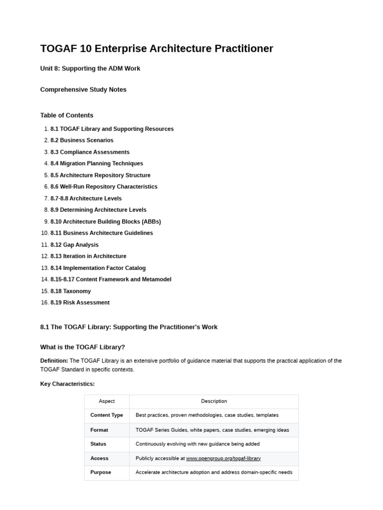 TOGAF Library: Essential Resources Guide | PDF | Risk | System