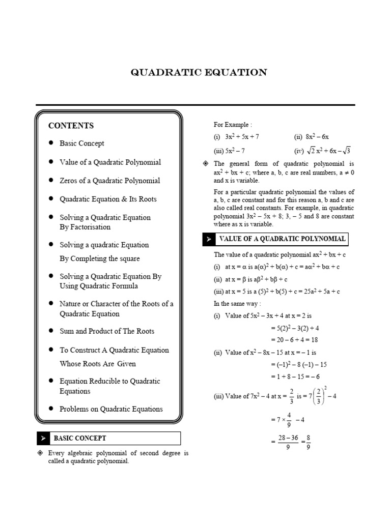 vSQkOaPBZXEFuocRfhMd | PDF | Quadratic Equation | Equations
