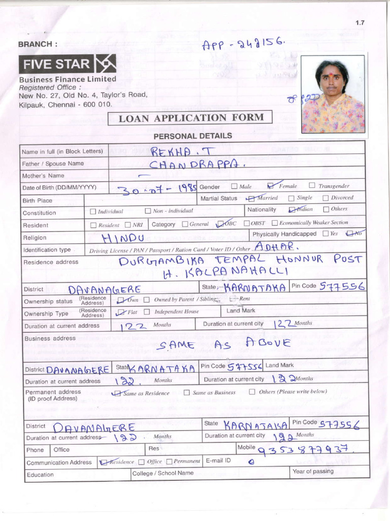 Business Loan Application Form | PDF