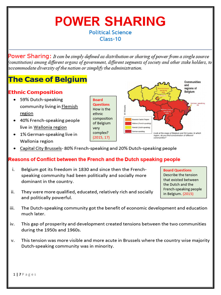 Power Sharing in Belgium and Sri Lanka | PDF | Lebanon | Belgium