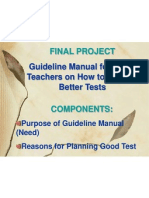 Guideline Manual For FL/SL Teachers On How To Prepare Better Tests