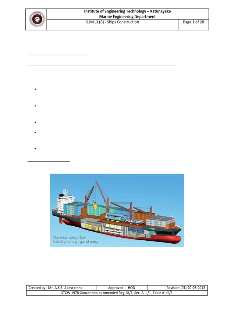 1. S1M13 B - Ships Construction note | PDF | Oil Tanker | Cargo