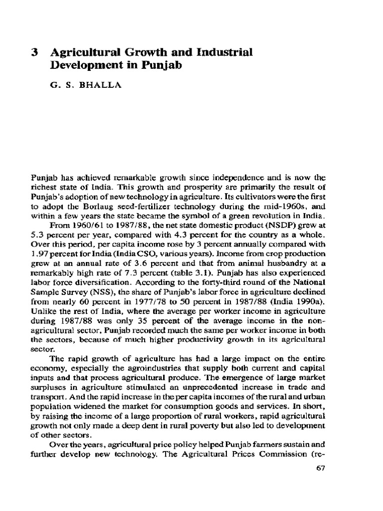 Punjab 1947-1990 - A Case Study | PDF | Agriculture | Economic Growth