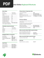 QuickBooks Keyboard Shortcuts Guide | PDF | Control Key | Keyboard Shortcut