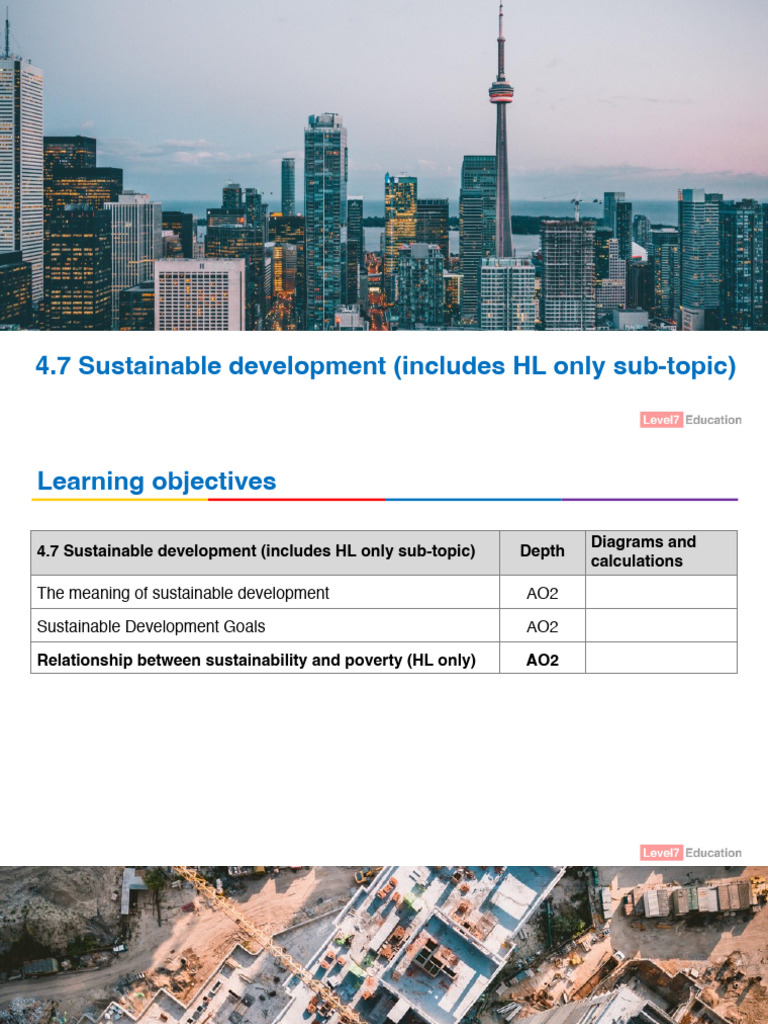 4.7 Sustainable Development Includes HL Only Sub-Topic | PDF ...