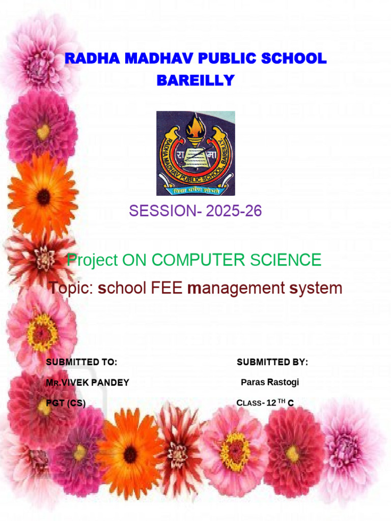 Project Documentation School Fee Management System (2) | PDF | Python ...