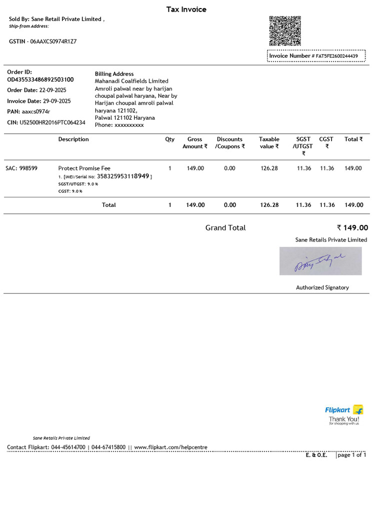 Detailed Tax Invoices for iPhone Purchases | PDF