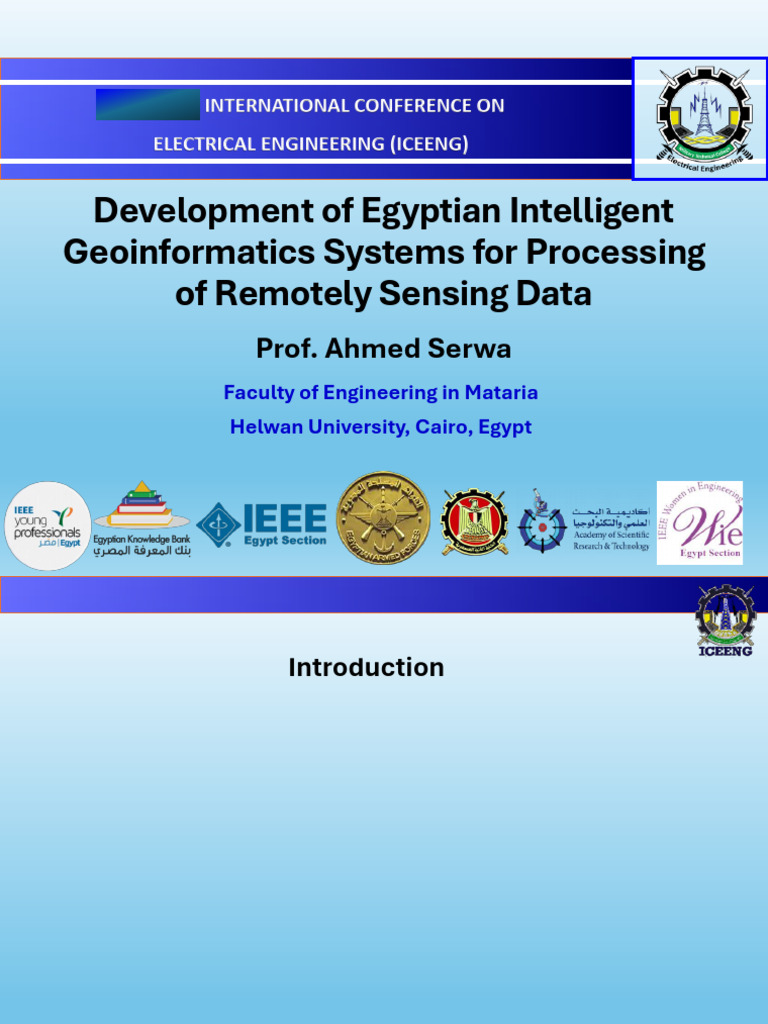 Egyptian Geoinformatics for Remote Sensing | PDF