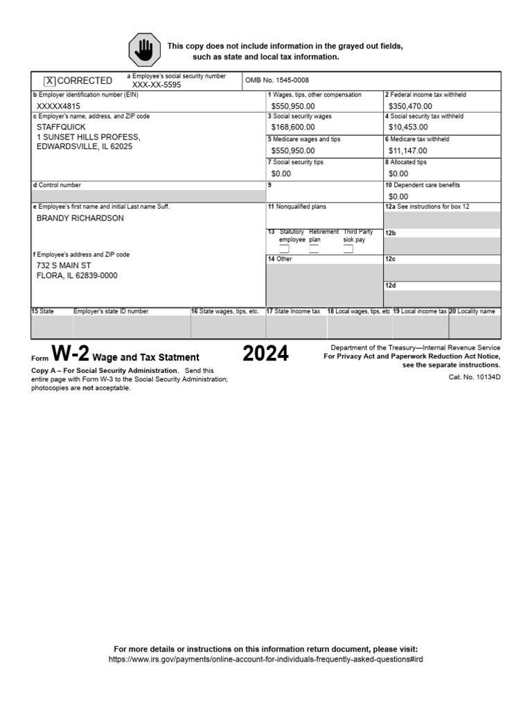 W-2 Wage and Tax Statement Overview | PDF | Social Security (United ...