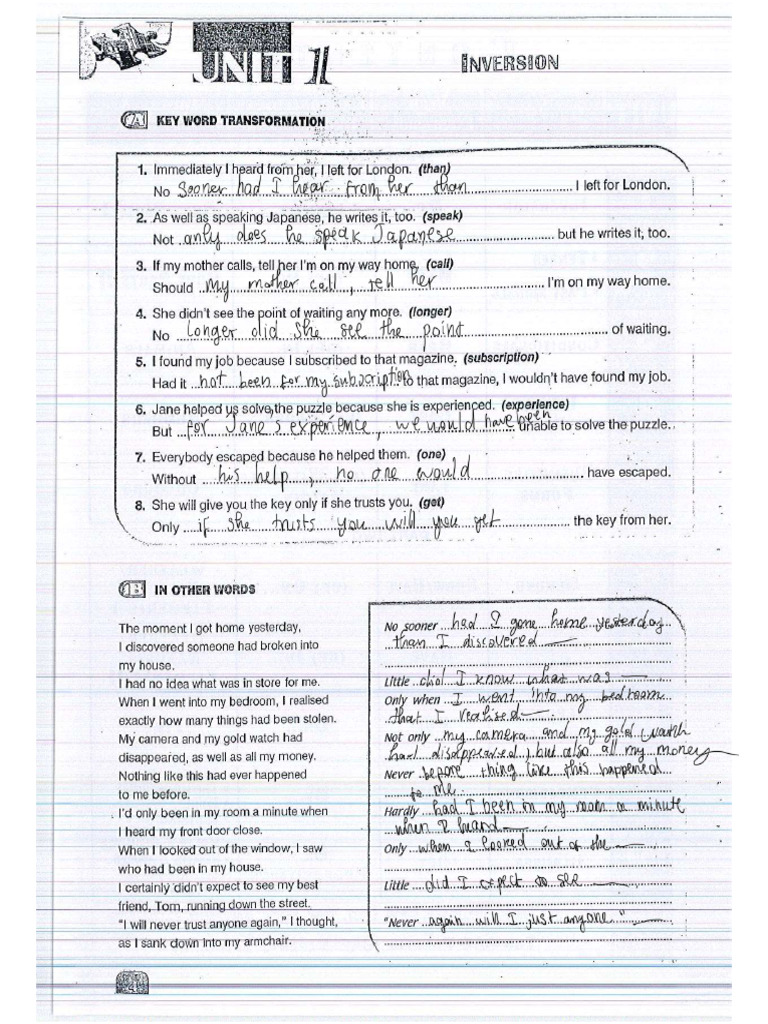 Practice Book Unit 1 | PDF