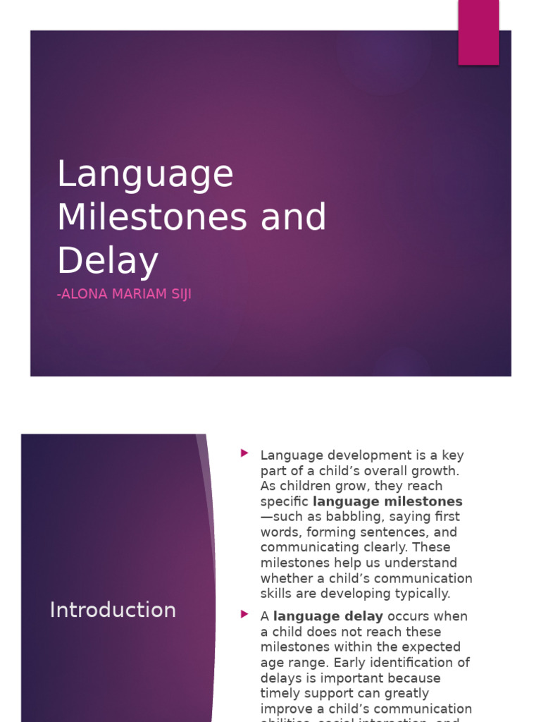 Understanding Language Milestones & Delays | PDF | Learning | Human ...