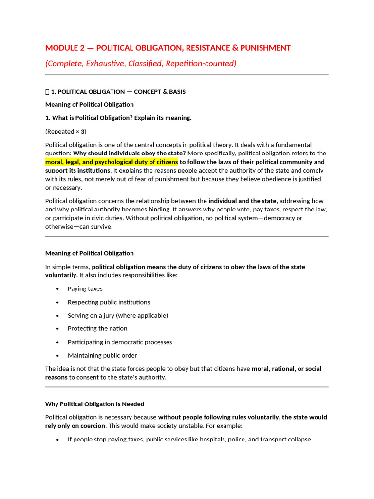 Pol Science Mod 2 | PDF | Governance | Power (Social And Political)