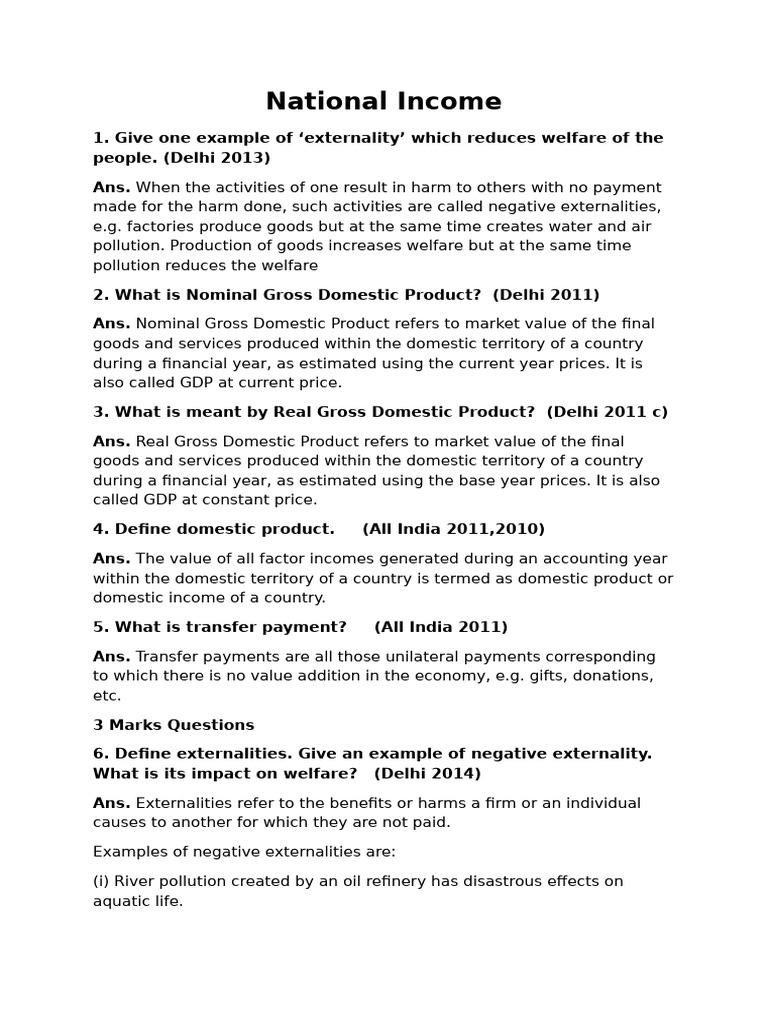 National Income | PDF