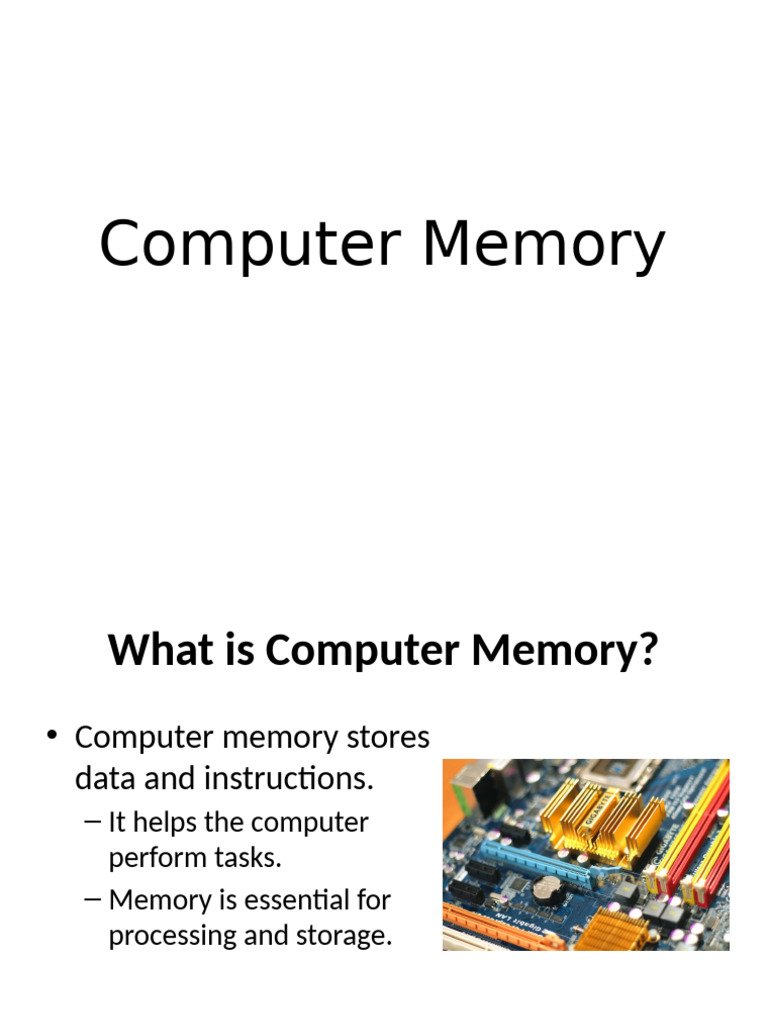 Computer Memory Presentation ........ | PDF