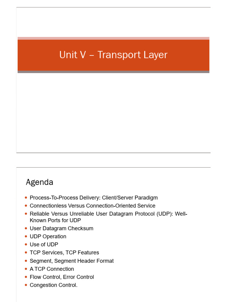 Transport Layer Protocols Overview | PDF | Transmission Control ...