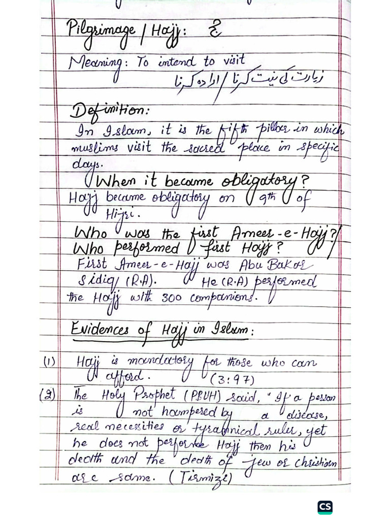 Hajj Notes | PDF