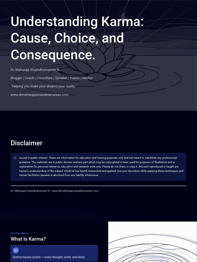 Understanding Karma: Cause, Choice, and Consequence. | PDF | Karma ...