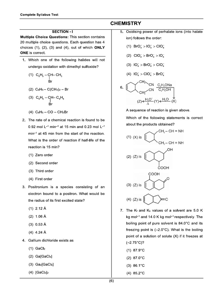 JEE Main 2024 Mock Test Paper | PDF