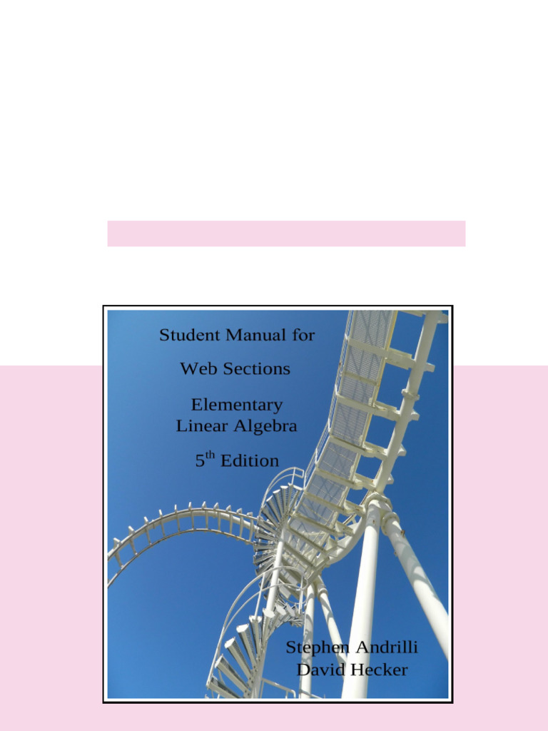 (Ebook) Student Manual for Supplementary Web Sections 5th Andrilli ...