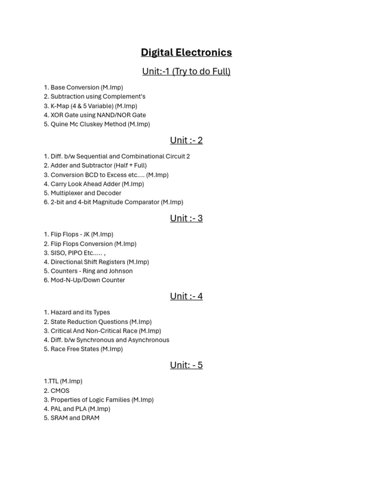 Digital Electronics Concepts and Methods | PDF
