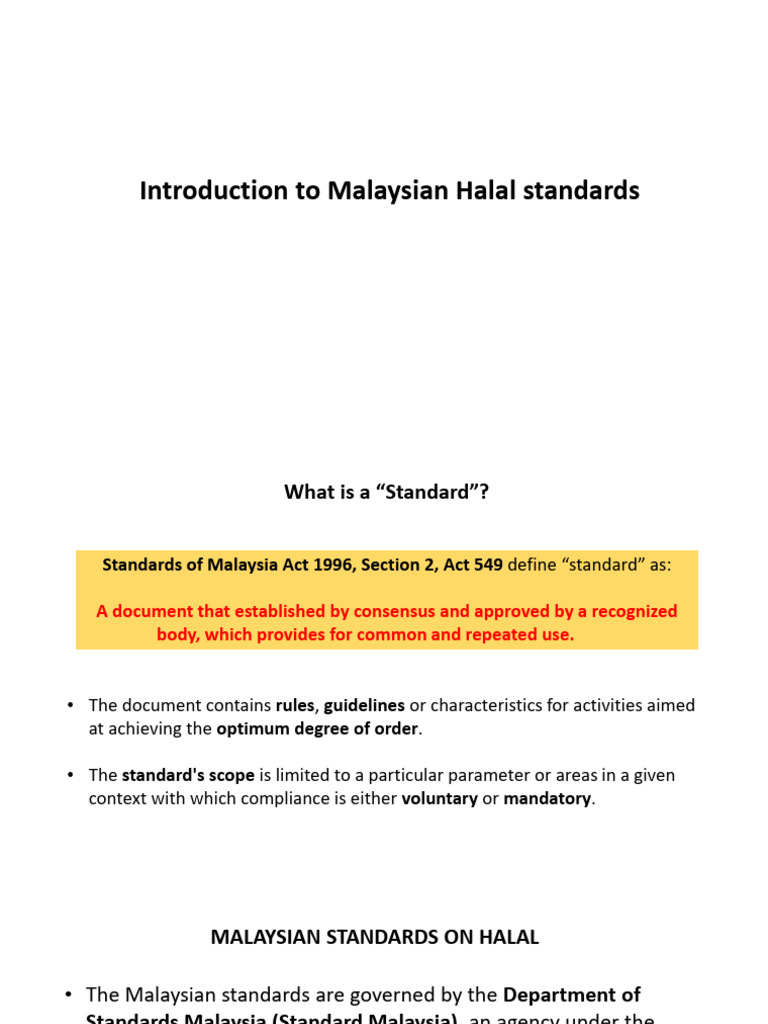 Overview of Malaysian Halal Standards | PDF | Malaysia