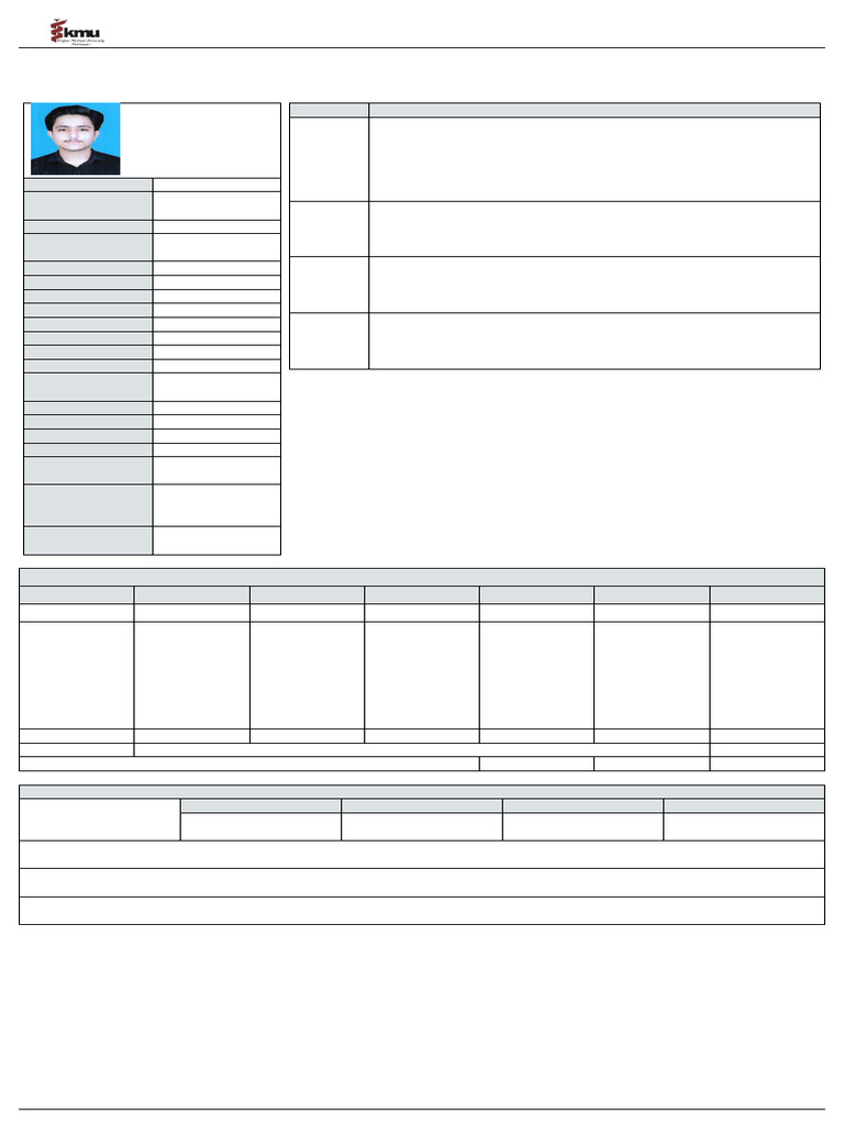 Kmu Medical Applicant Form 80902 | PDF