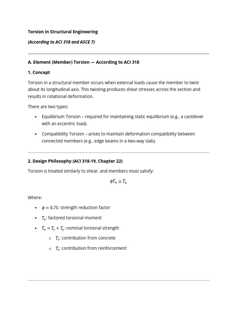 Torsion in Structural Engineering Explained | PDF | Beam (Structure ...