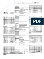 2012 - 2013 School Calendar