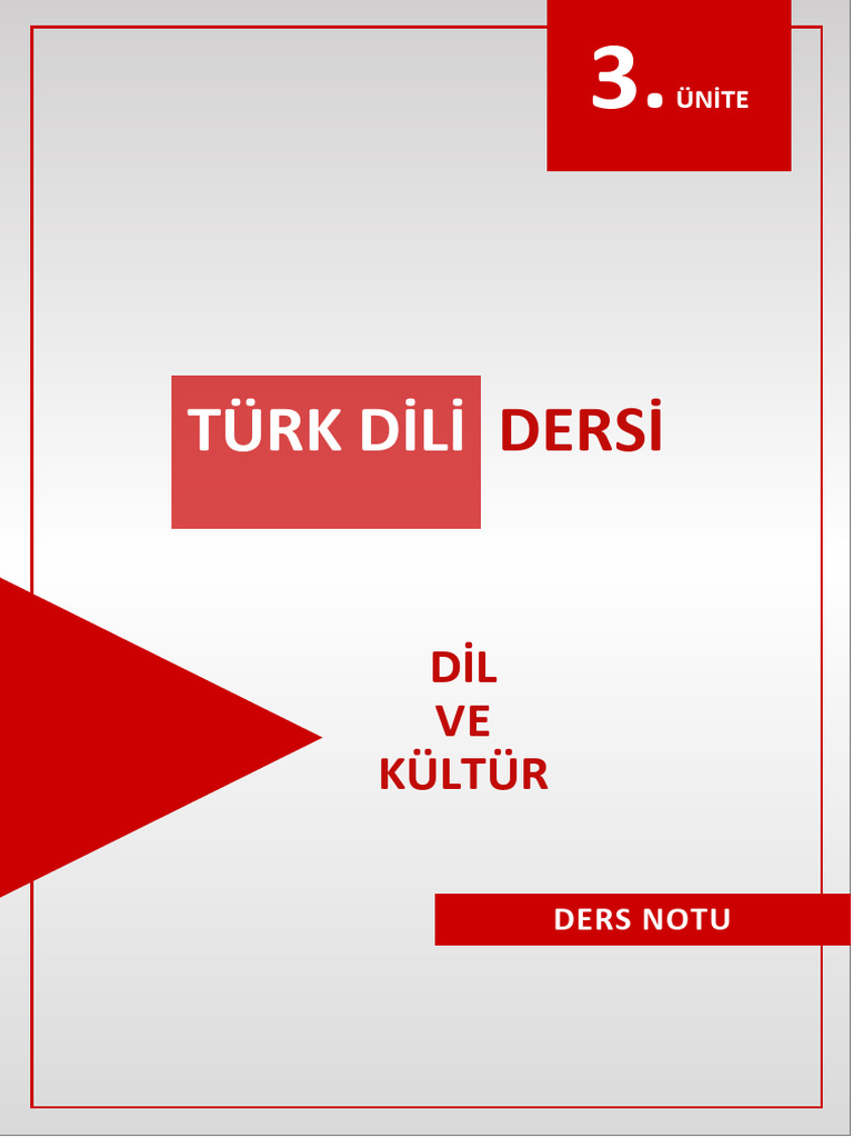 Dil Ve Kültür | PDF