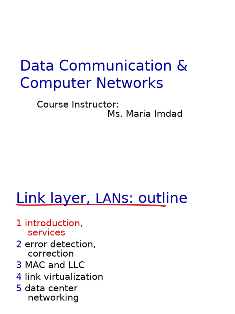 Link Layer Services in Computer Networks | PDF | Networking ...